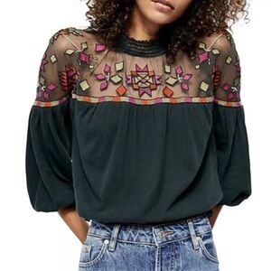 Free People Monday Morning Evergreen Top